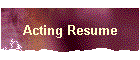 Acting Resume